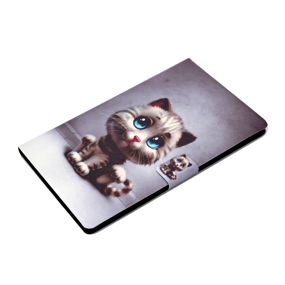 Pattern Printing PU Leather Stand Magnetic Closure Tablet Protector Case with Card Slots for Samsung Galaxy Tab A8 (2021) SM-X200 / SM-X205 - Cute Cat-8