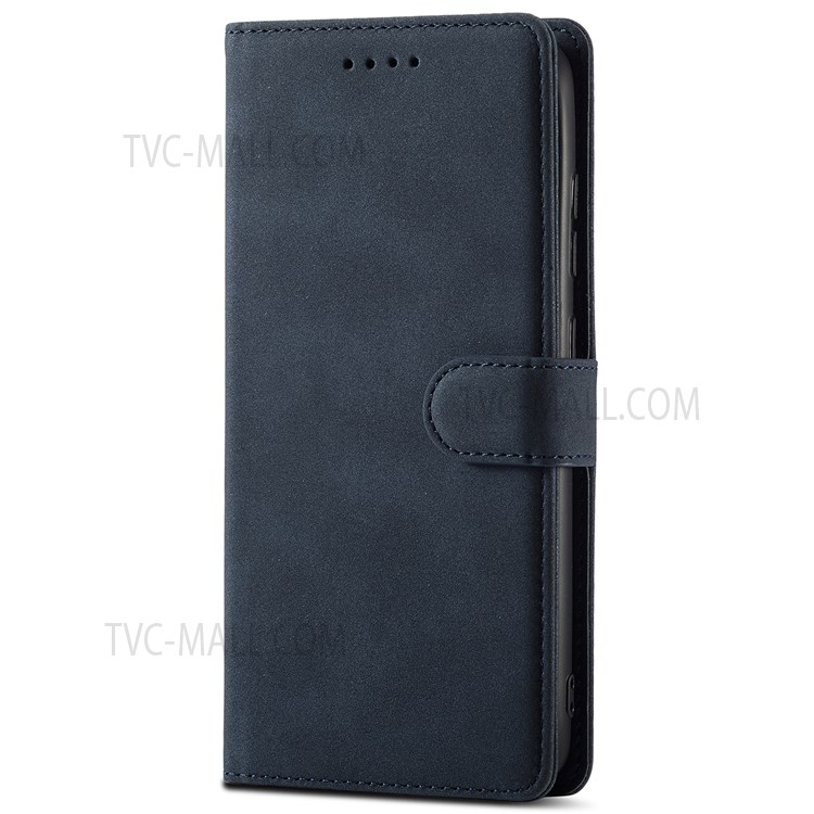 Matte PU Leather RFID Blocking Magnetic Closure Shockproof Wallet Phone Case with Stand for Samsung Galaxy A52 4G/5G/A52s 5G - Blue-2