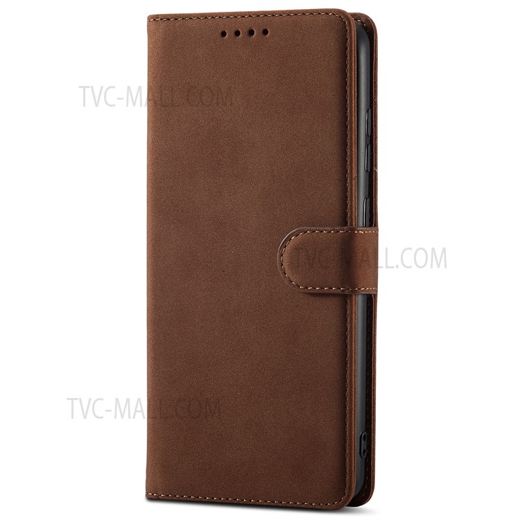 For Samsung Galaxy A32 5G Matte PU Leather RFID Blocking Drop-proof Flip Wallet Phone Case with Stand - Dark Brown-2