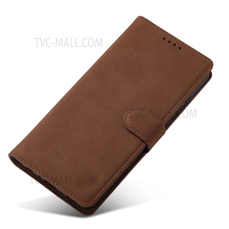 For Samsung Galaxy A32 5G Matte PU Leather RFID Blocking Drop-proof Flip Wallet Phone Case with Stand - Dark Brown-7
