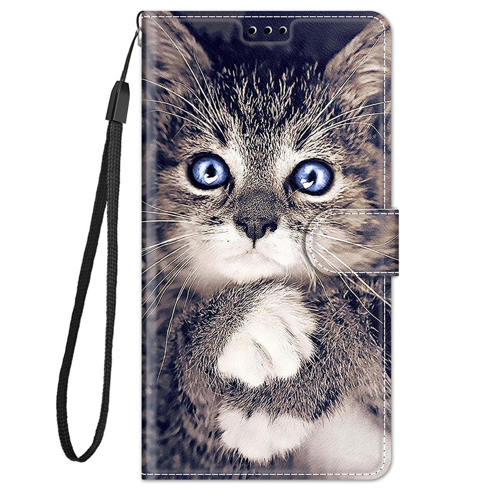 Pattern Printing Leather Flip Case Card Holder Magnet Folio Stand Shockproof TPU Inner Cover with Strap for Samsung Galaxy A53 5G - Cat-2