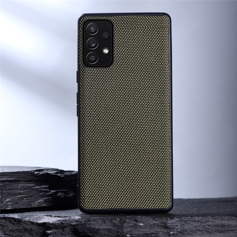 Nylon Coating Flexible TPU Slim Lightweight Phone Case Protective Cover for Samsung Galaxy A73 5G - Green-2