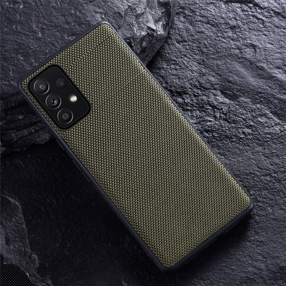 Nylon Coating Flexible TPU Slim Lightweight Phone Case Protective Cover for Samsung Galaxy A73 5G - Green-3
