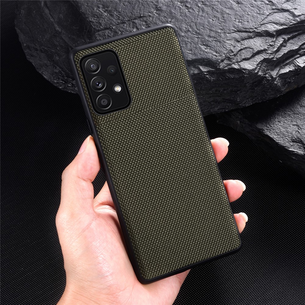 Nylon Coating Flexible TPU Slim Lightweight Phone Case Protective Cover for Samsung Galaxy A73 5G - Green-4