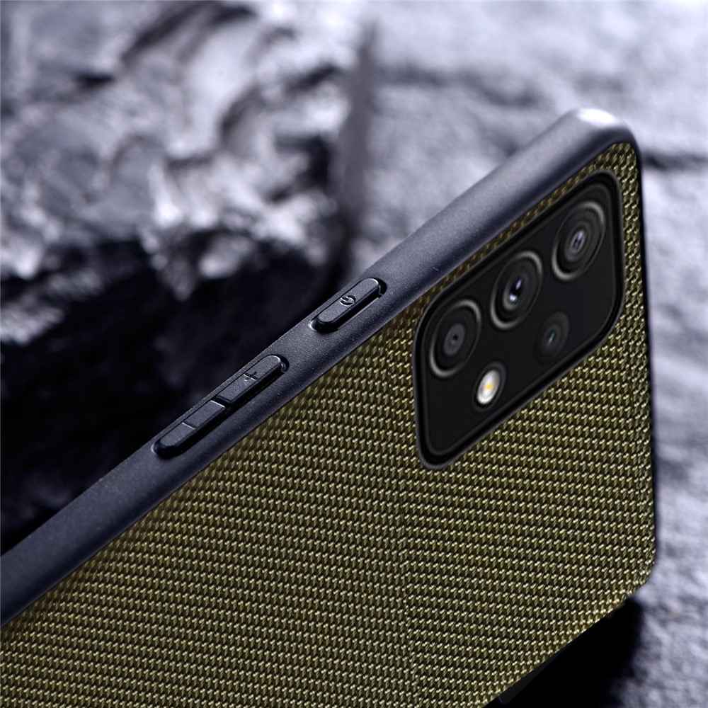 Nylon Coating Flexible TPU Slim Lightweight Phone Case Protective Cover for Samsung Galaxy A73 5G - Green-5