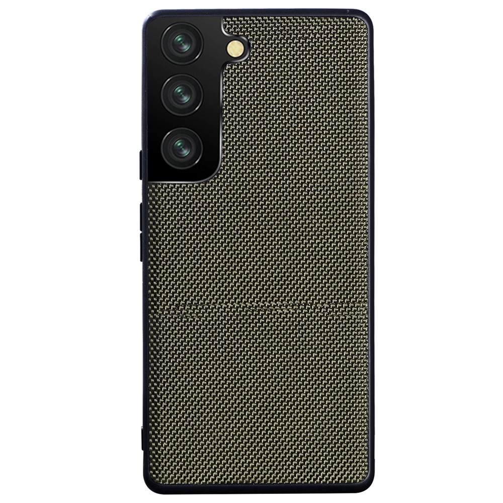 Anti-fingerprint Drop-proof Nylon Coating Flexible TPU Phone Case Cover for Samsung Galaxy S22+ 5G - Green-1