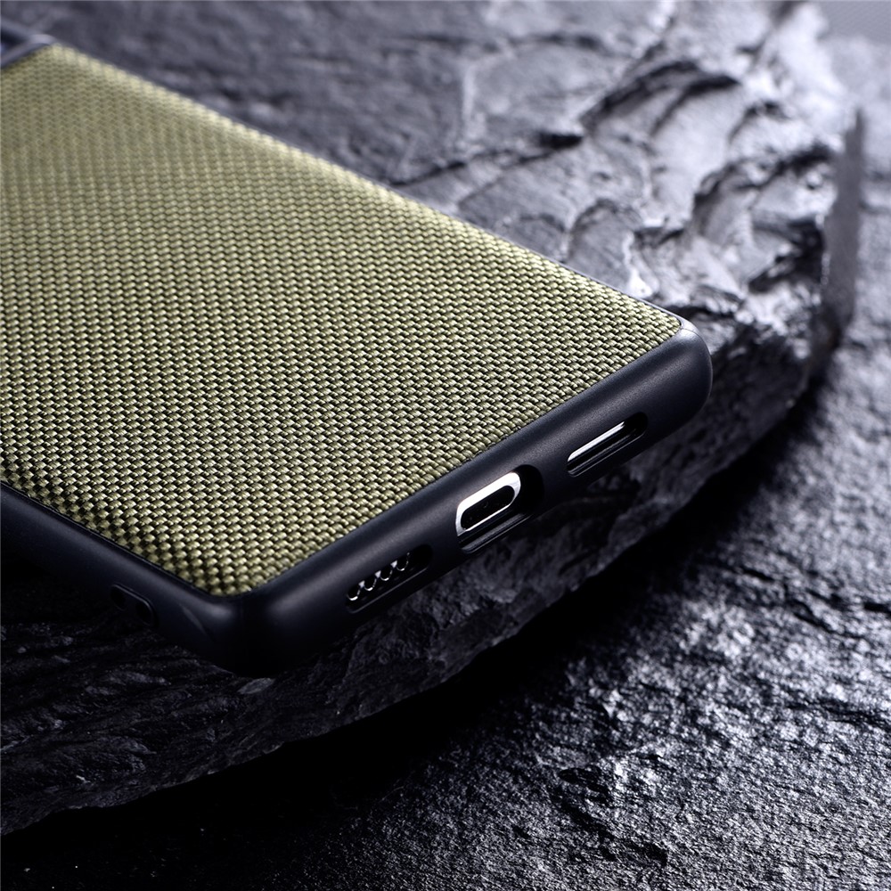 Anti-fingerprint Drop-proof Nylon Coating Flexible TPU Phone Case Cover for Samsung Galaxy S22+ 5G - Green-5