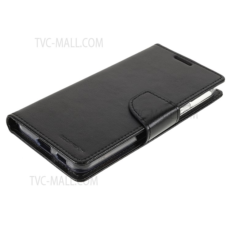MERCURY GOOSPERY Bravo Diary Leather Phone Cover Phone Protection Case with Wallet Supporting Stand for Samsung Galaxy S22+ 5G - Black-4