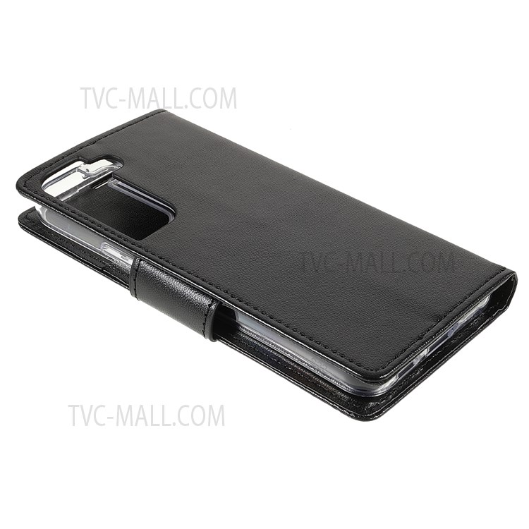 MERCURY GOOSPERY Bravo Diary Leather Phone Cover Phone Protection Case with Wallet Supporting Stand for Samsung Galaxy S22+ 5G - Black-5