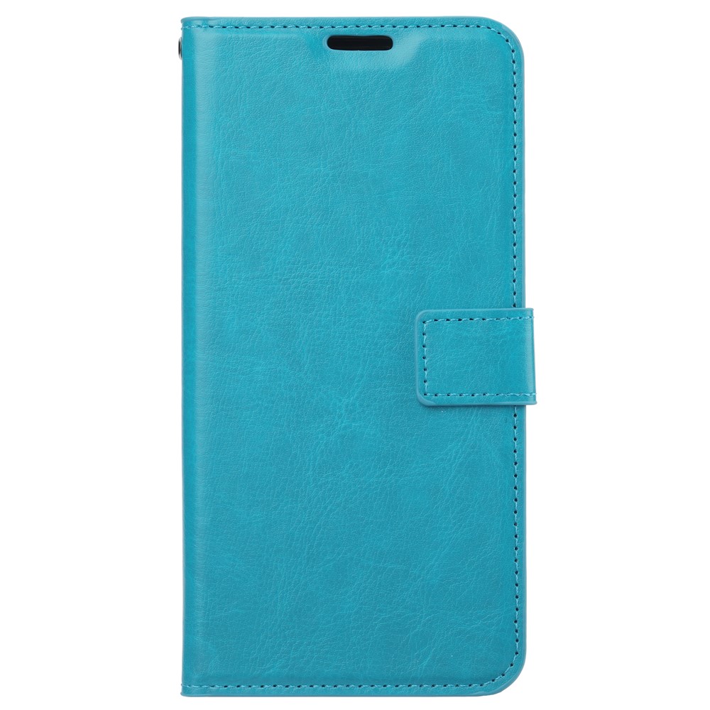 Crazy Horse Texture Magnetic Clasp PU Leather Stand Wallet Phone Case Shell for Samsung Galaxy S22+ 5G - Baby Blue-2