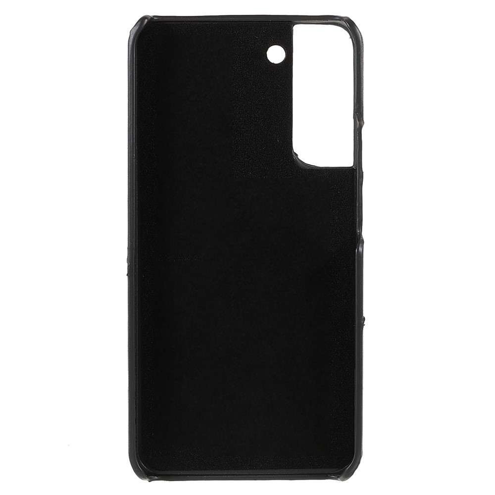 Protective Smartphone Case PU Leather Coated PC Back Phone Cover with 2 Card Slots for Samsung Galaxy S22+ 5G - Black-4