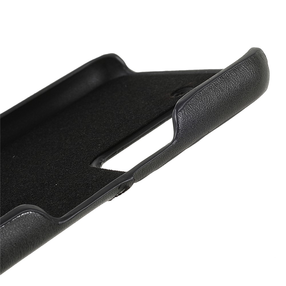 Anti-drop Phone Case PU Leather Coated PC Back Phone Cover with 2 Card Slots for Samsung Galaxy S22 5G - Black-8