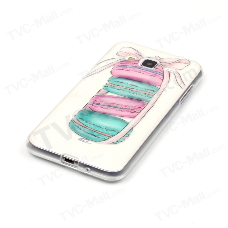 For Samsung Galaxy J3 (2016) IMD Patterned TPU Gel Back Phone Cover - Macarons-3