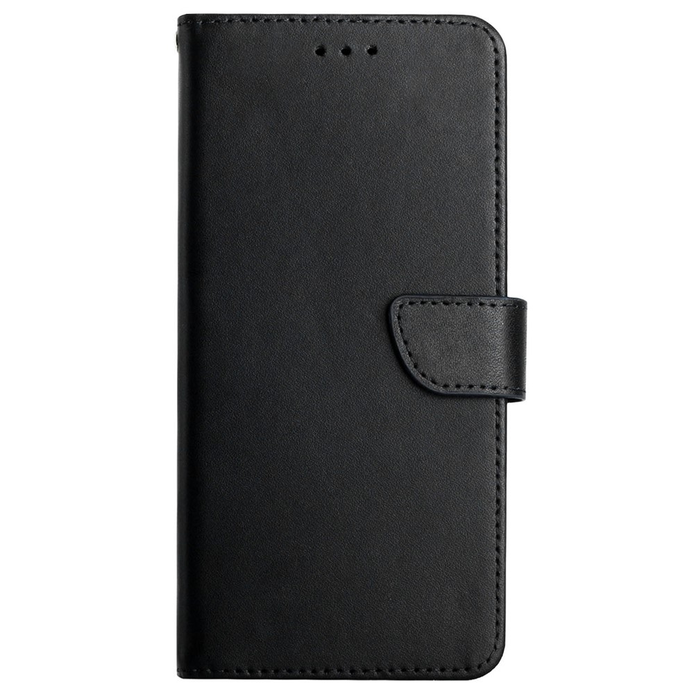 Nappa Texture Folio Flip Mobile Phone Shell Genuine Leather + TPU Phone Case Stand Wallet Cover for Samsung Galaxy A73 5G - Black-2