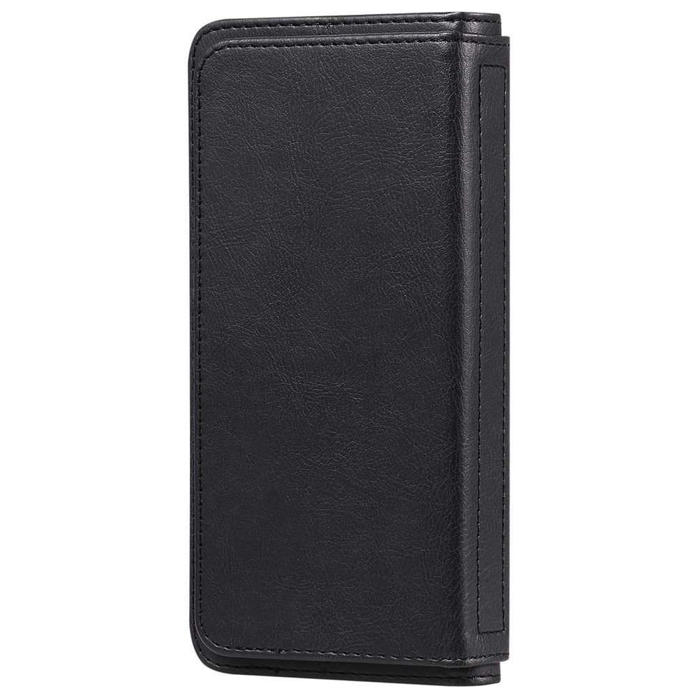 Multiple Card Slots PU Leather Folio Flip Stand Wallet Phone Case for Samsung Galaxy M52 5G - Black-7