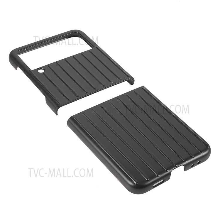 Luggage Case Design Anti-scratch Hard PC Flipping Phone Case for Samsung Galaxy Z Flip3 5G - Black-3