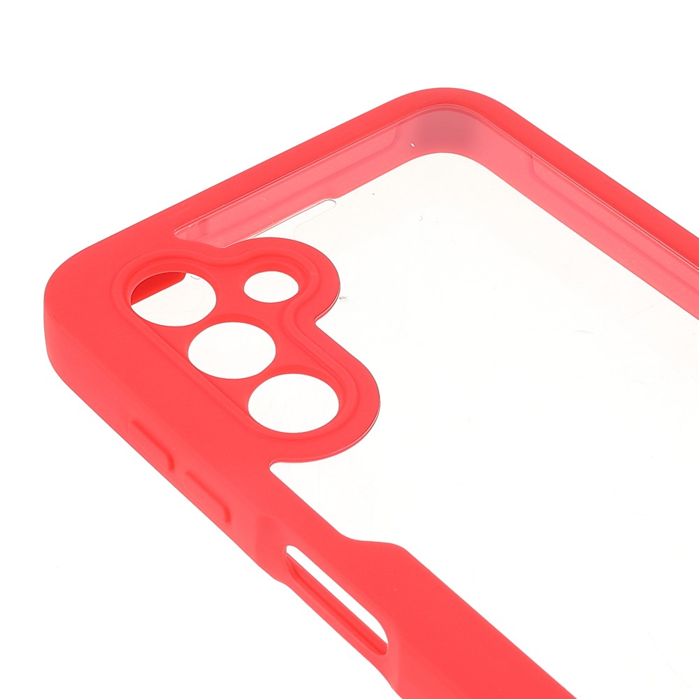 All-Inclusive PET Screen Protector + Acrylic Back Panel + TPU Frame Protective Case for Samsung Galaxy A13 5G - Red-5