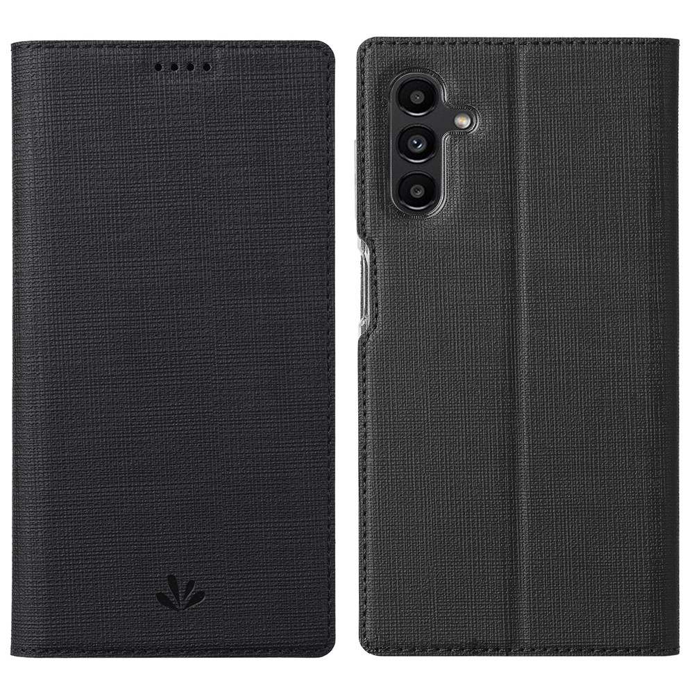 VILI DMX Series PU Leather Stand Anti-scratch Mobile Phone Bag Case Auto Magnetic Closed Phone Cover for Samsung Galaxy A13 5G - Black-1