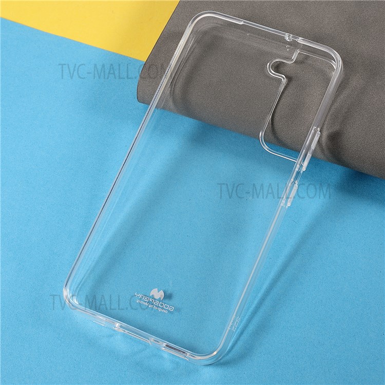 MERCURY GOOSPERY Glitter Powder Glossy Surface Flexible Soft TPU Protective Case Cover for Samsung Galaxy S22 5G - Transparent-6