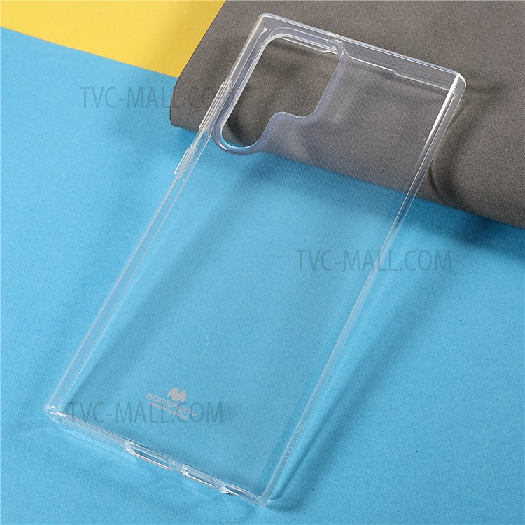 MERCURY GOOSPERY Glossy Surface Anti-Scratch Soft TPU Fashion Powder Glitter Case for Samsung Galaxy S22 Ultra 5G - Transparent-3