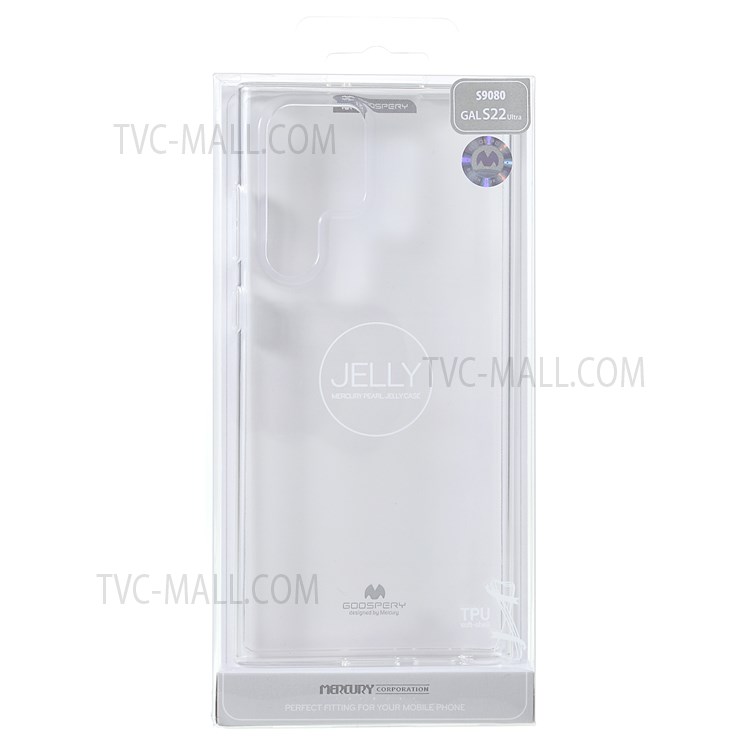 MERCURY GOOSPERY Glossy Surface Anti-Scratch Soft TPU Fashion Powder Glitter Case for Samsung Galaxy S22 Ultra 5G - Transparent-8