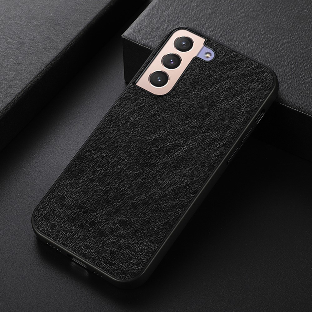 Crazy Horse Texture PU Leather Coated TPU + PC Back Cover Slim Phone Case for Samsung Galaxy S22+ 5G - Black-2