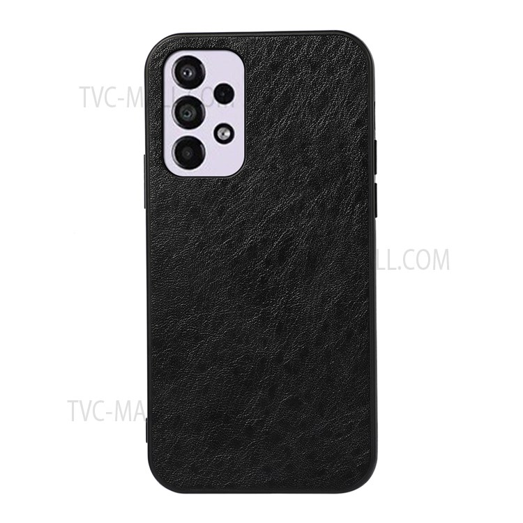 PU Leather Coating Crazy Horse Anti-scratch TPU + PC Hybrid Cover Phone Case for Samsung Galaxy A33 5G - Black-1