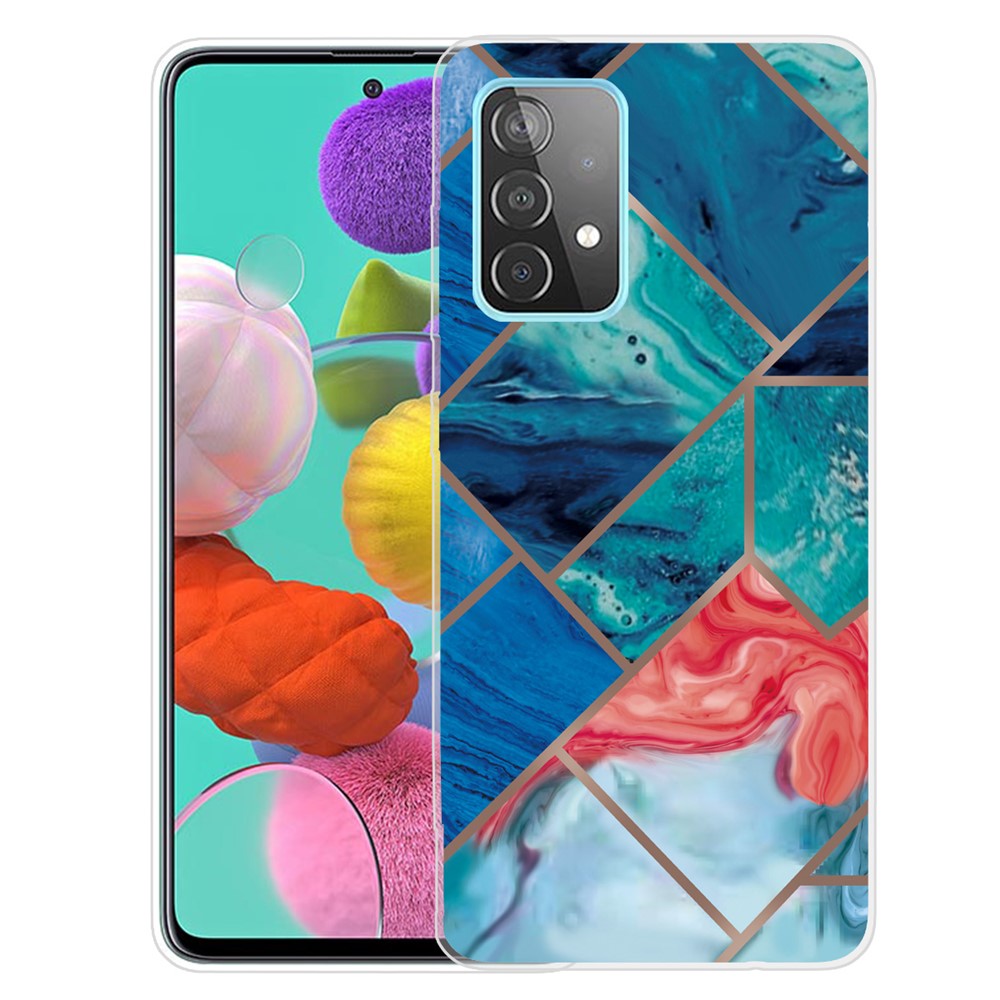 Stylish Marble Series A Flexible TPU Anti-Scratch Protective Phone Case for Samsung Galaxy A73 5G - Style A-1