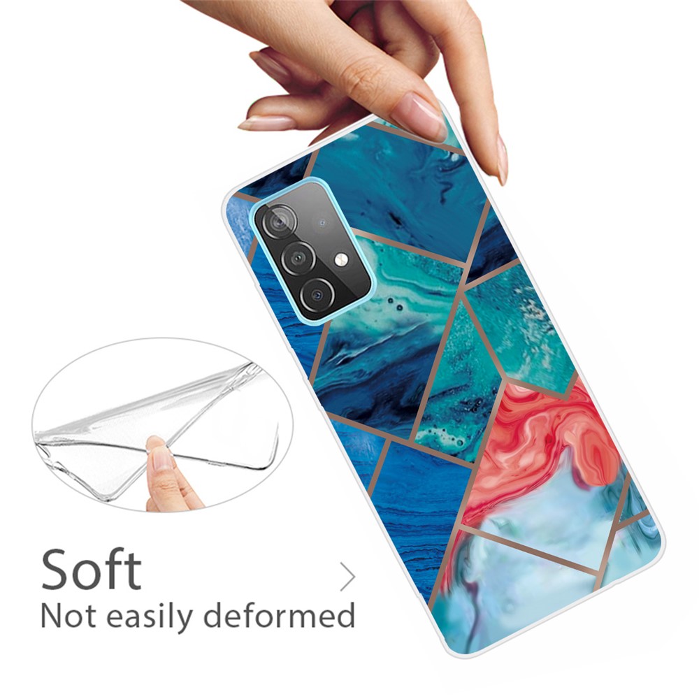 Stylish Marble Series A Flexible TPU Anti-Scratch Protective Phone Case for Samsung Galaxy A73 5G - Style A-2