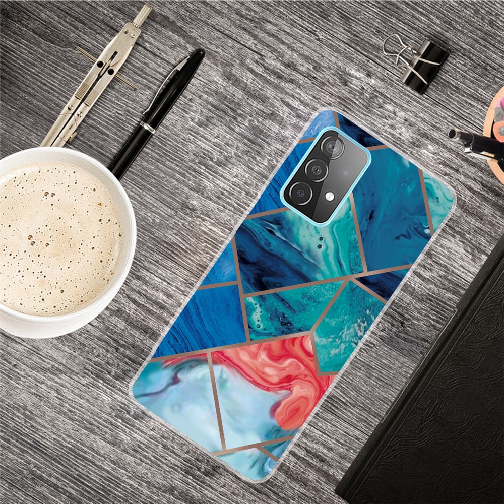 Stylish Marble Series A Flexible TPU Anti-Scratch Protective Phone Case for Samsung Galaxy A73 5G - Style A-4