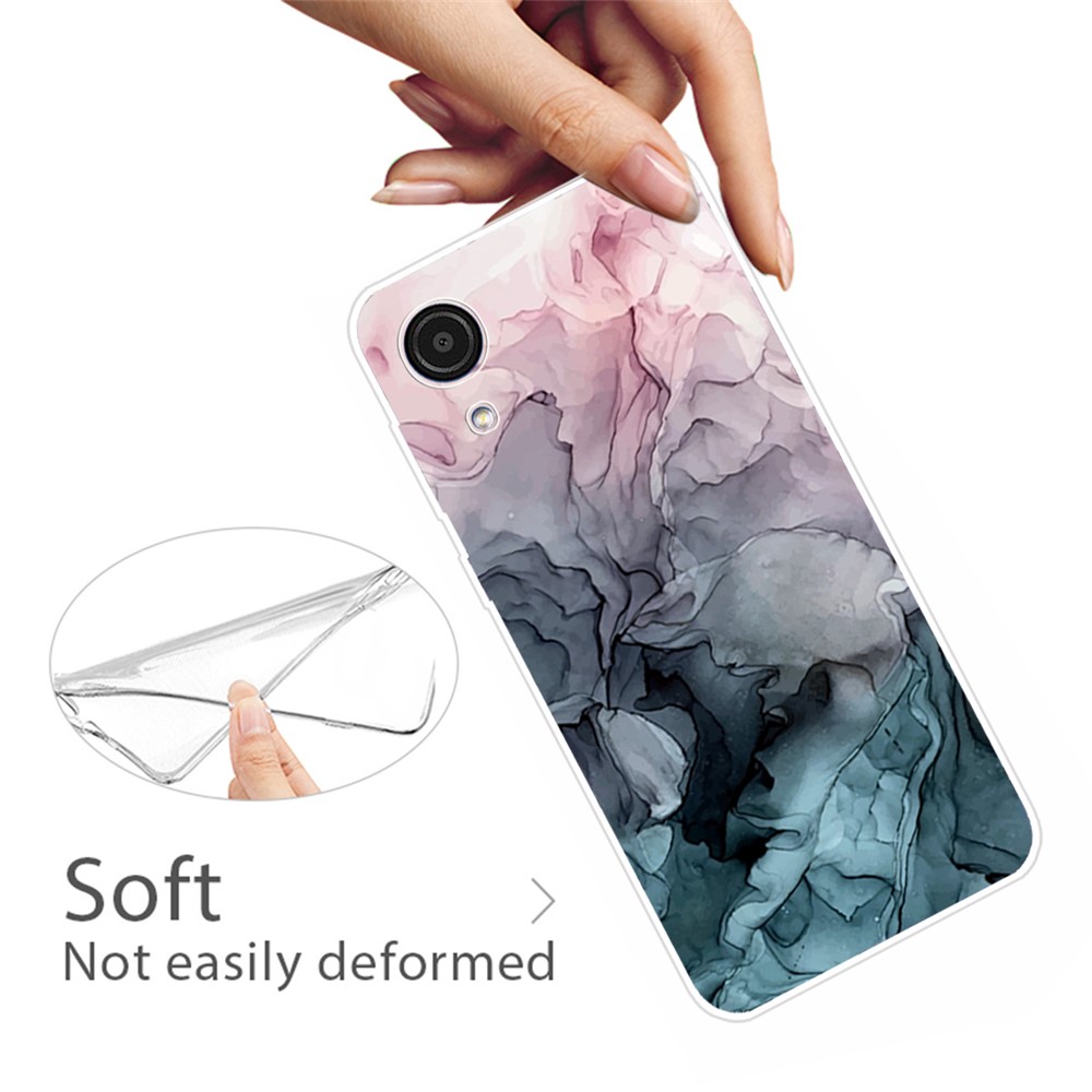 Marble Pattern Series A Reinforced Raised Corners Soft Protective Phone Cover for Samsung Galaxy A03 Core - Style A-2