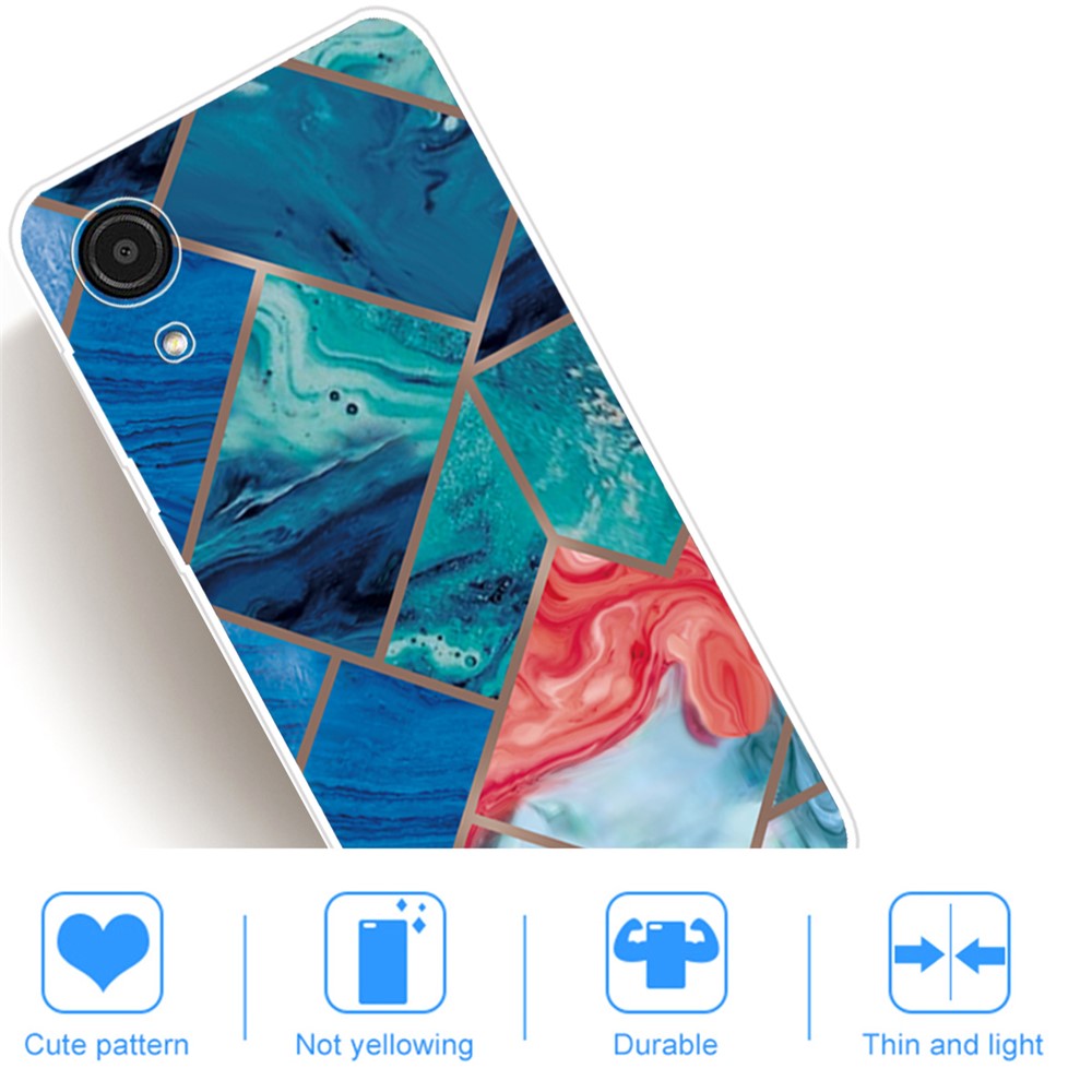 Marble Design Series B Soft TPU Anti-Scratch Shockproof Protective Phone Case for Samsung Galaxy A03 Core - Style A-3