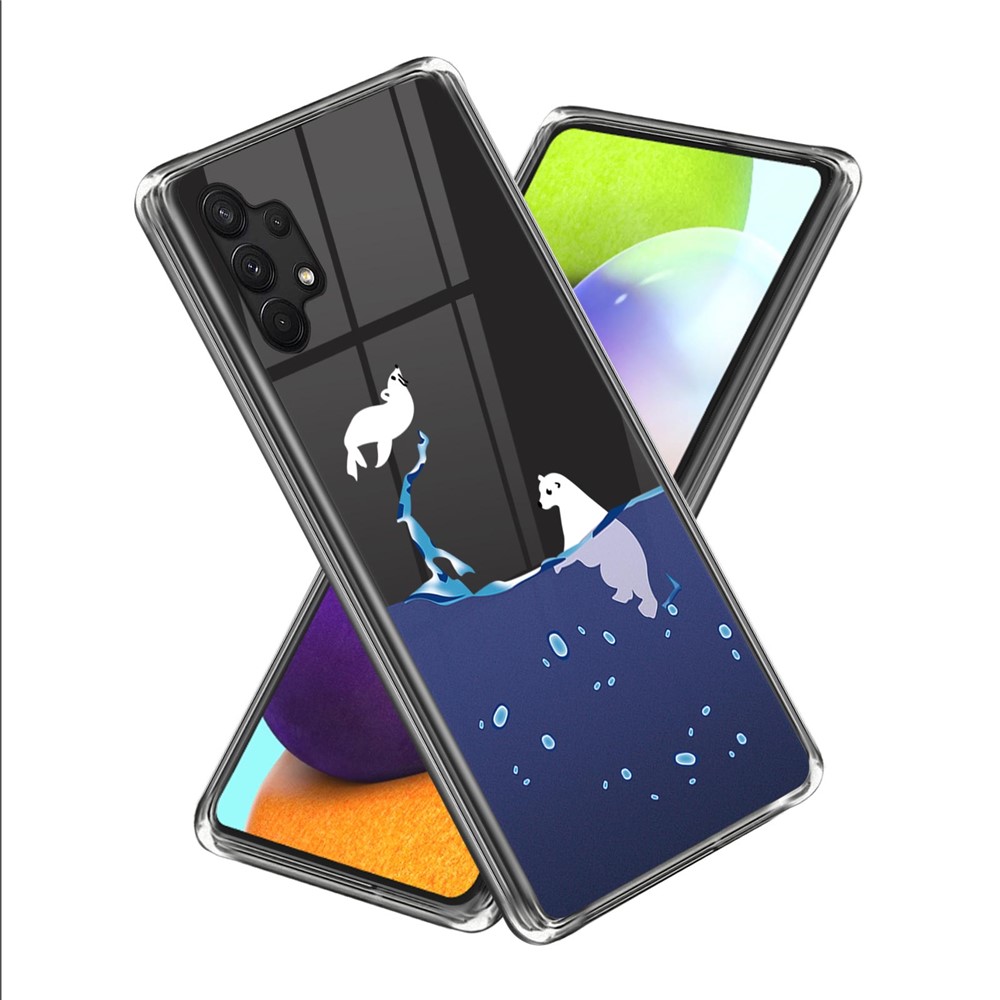 IMD Pattern Printing Phone Case Soft TPU Slim Fit Phone Protector for Samsung Galaxy A13 4G - Polar Bear-1