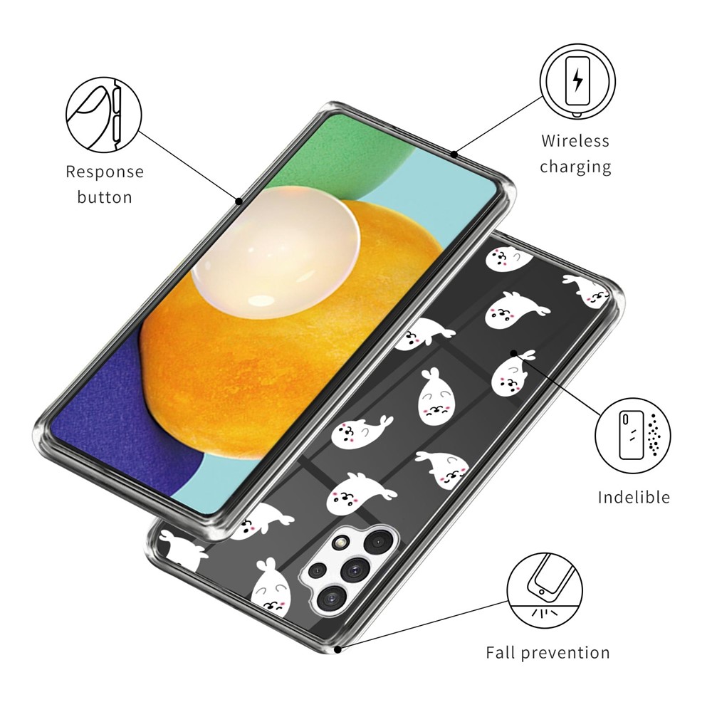 Pattern Printing IMD Soft TPU Phone Case Anti-Scratch Protective Cover for Samsung Galaxy A13 4G - Seals-3