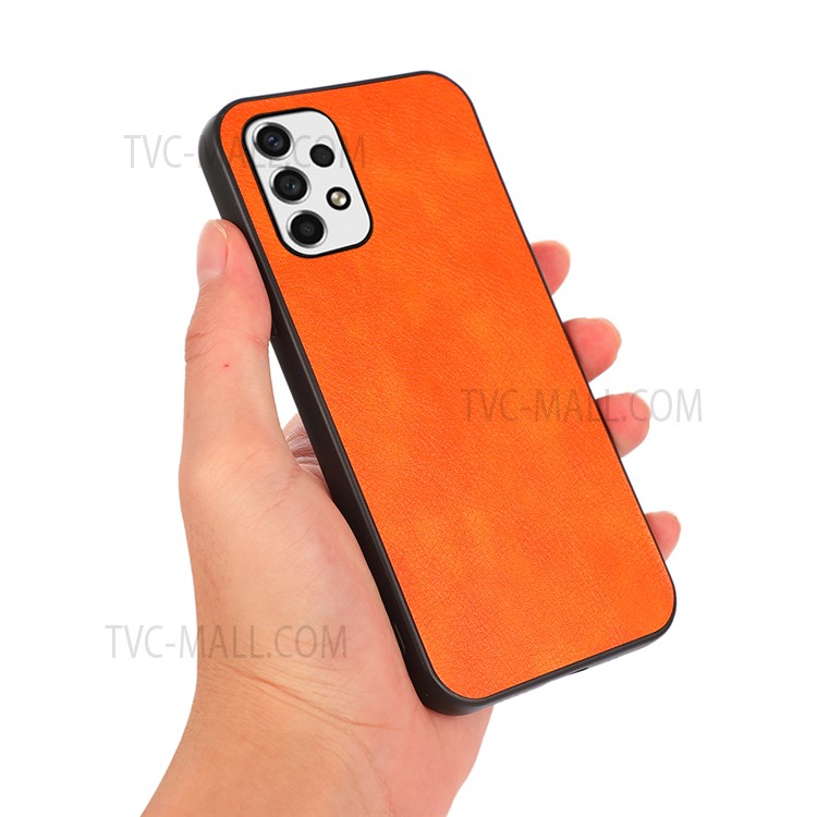 Scratch-resistant Litchi Texture PU Leather Coated TPU + PC Phone Case Cover for Samsung Galaxy A53 5G - Orange-2
