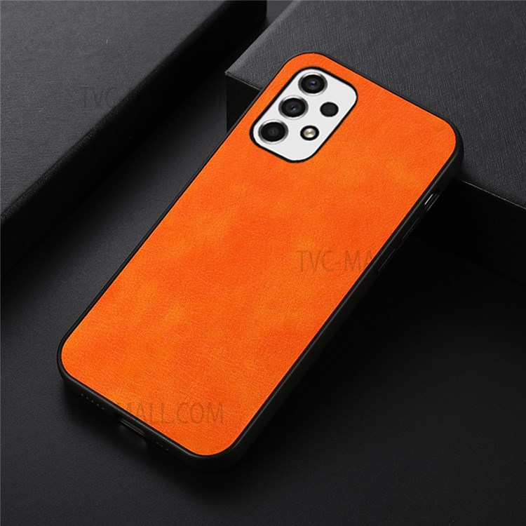 Scratch-resistant Litchi Texture PU Leather Coated TPU + PC Phone Case Cover for Samsung Galaxy A53 5G - Orange-3