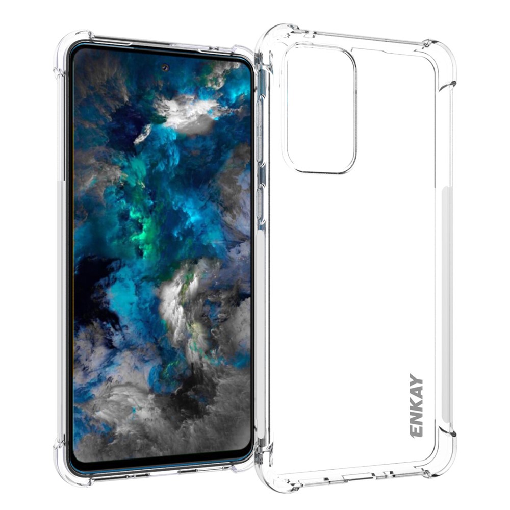 ENKAY Enhanced Four Corner Fall Protection Phone Case Anti-slip Edge Crystal TPU Cover Shell for Samsung Galaxy A33 5G-1