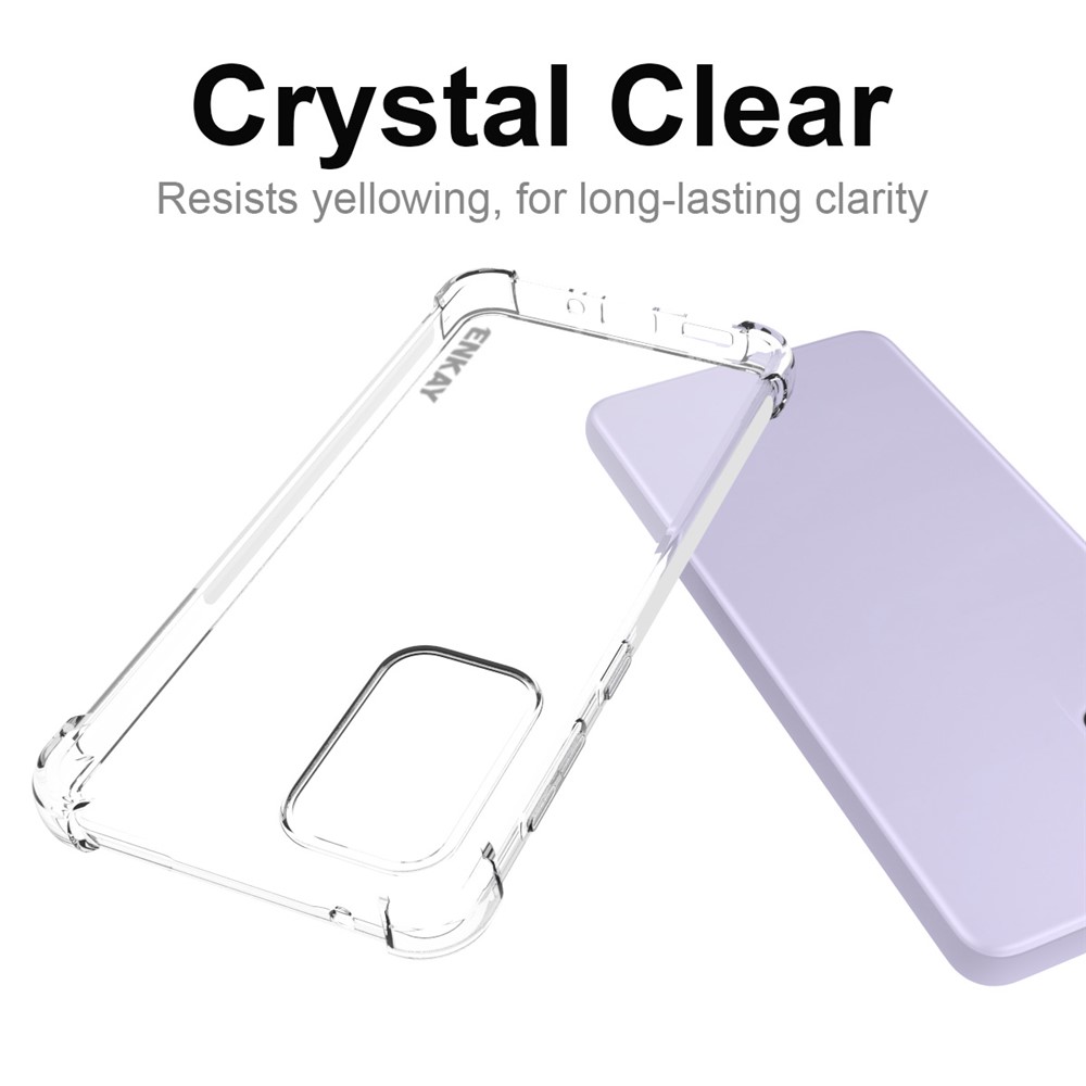 ENKAY Enhanced Four Corner Fall Protection Phone Case Anti-slip Edge Crystal TPU Cover Shell for Samsung Galaxy A33 5G-5