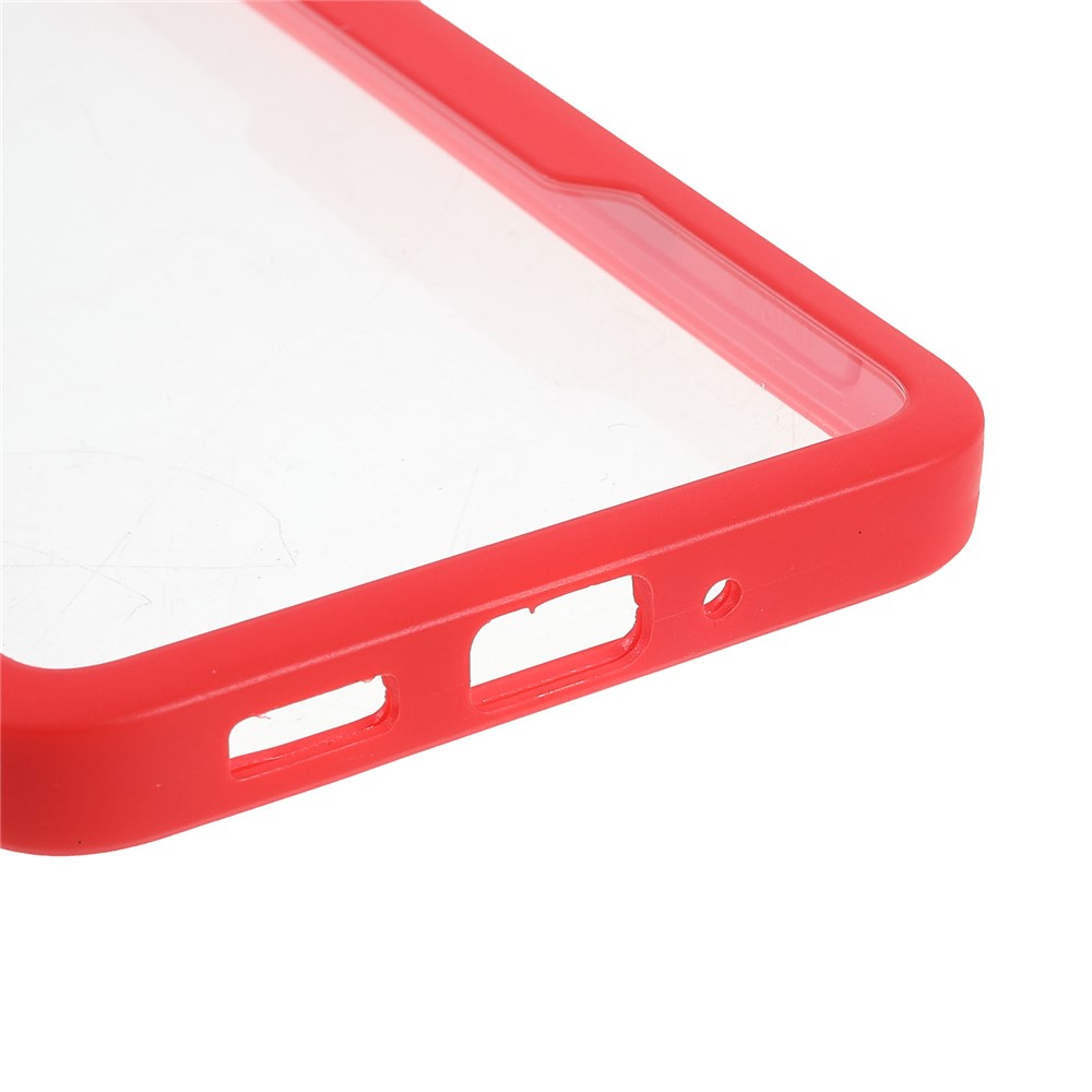 PET Screen Protector + Acrylic Back Panel + TPU Frame 360-degree Protection Drop-proof Case for Samsung Galaxy A33 5G - Red-4