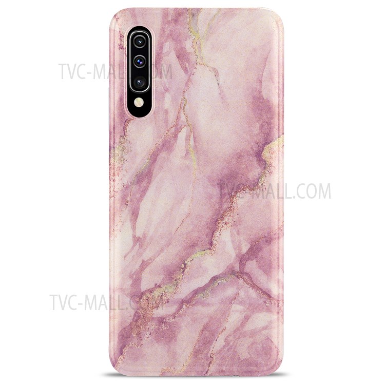 Gilding Marble Pattern IMD TPU Case Phone Cover Support Wireless Charging for Samsung Galaxy A50/A50s/A30s - Pink-2