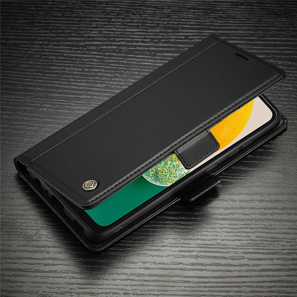 LC.IMEEKE Double Magnetic Clasps PU Leather Foldable Stand Phone Case Cover with Wallet for Samsung Galaxy A53 5G - Black-9