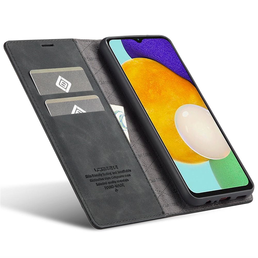 LC.IMEEKE Magnetic Auto Closing PU Leather + TPU Stand Wallet Phone Case Shell for Samsung Galaxy A13 5G - Black-6