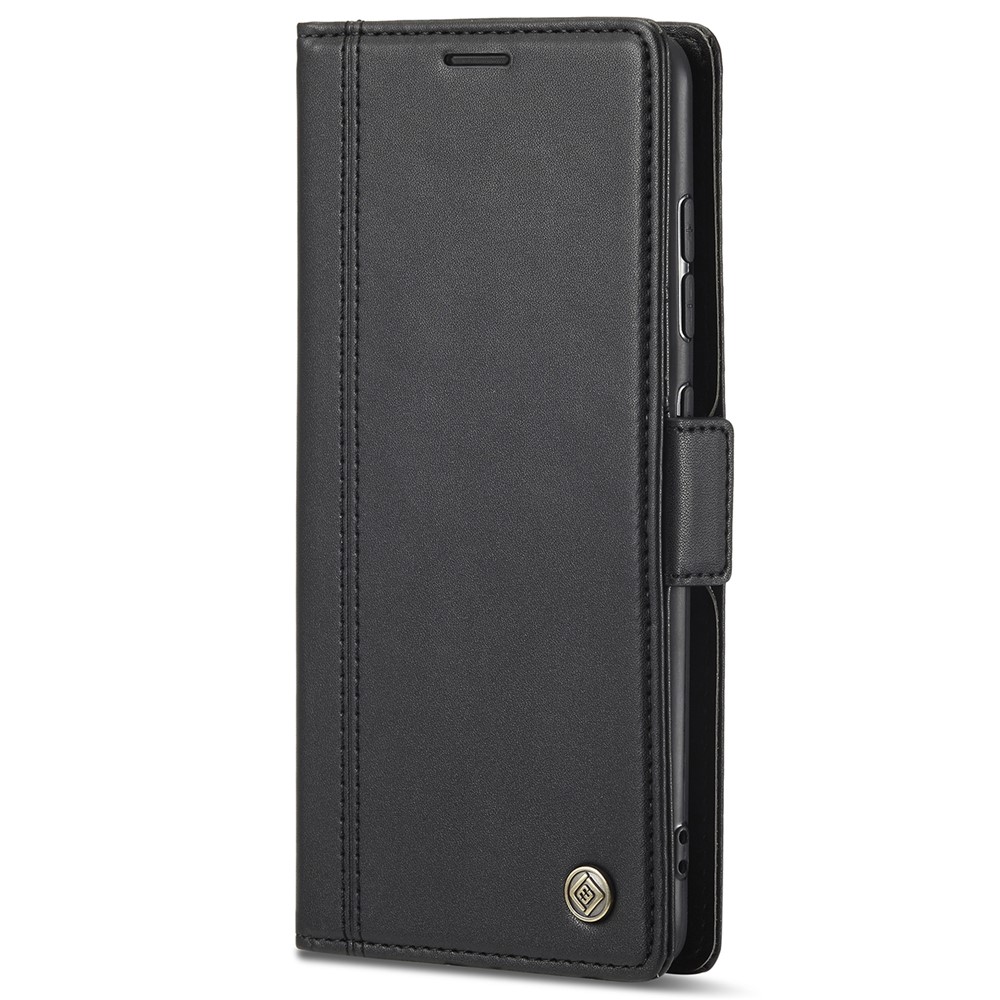 LC.IMEEKE Stand Wallet Function PU Leather Folio Flip Phone Case Cover for Samsung Galaxy S22+ 5G - Black-2