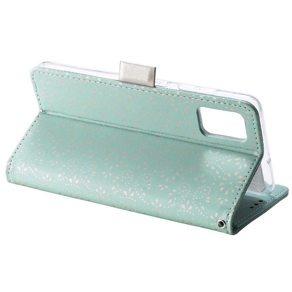 Zipper Wallet Stand Lace Leather Case Shockproof Phone Cover with Bowknot Strap for Samsung Galaxy A33 5G - Green-5