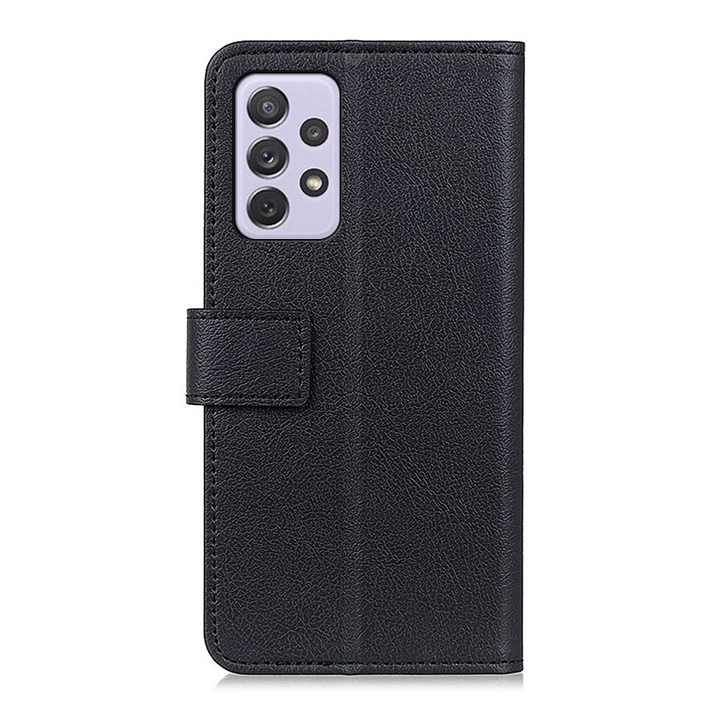 Book Style Flip Wallet Case PU Leather Inner TPU Magnetic Clasp Phone Cover with Stand for Samsung Galaxy A73 5G - Black-3