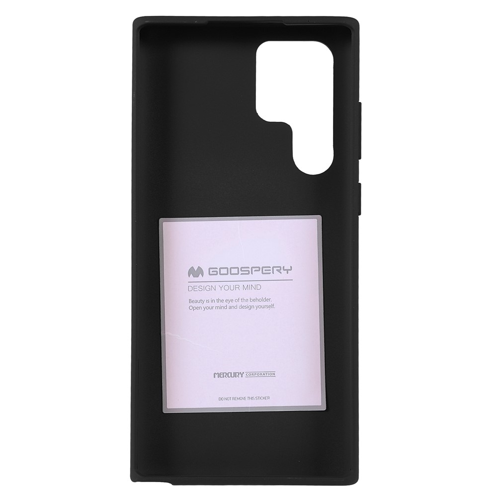 MERCURY GOOSPERY SOFT FEELING Series Matte Soft TPU Phone Covering Mobile Phone Case for Samsung Galaxy S22 Ultra 5G - Black-4