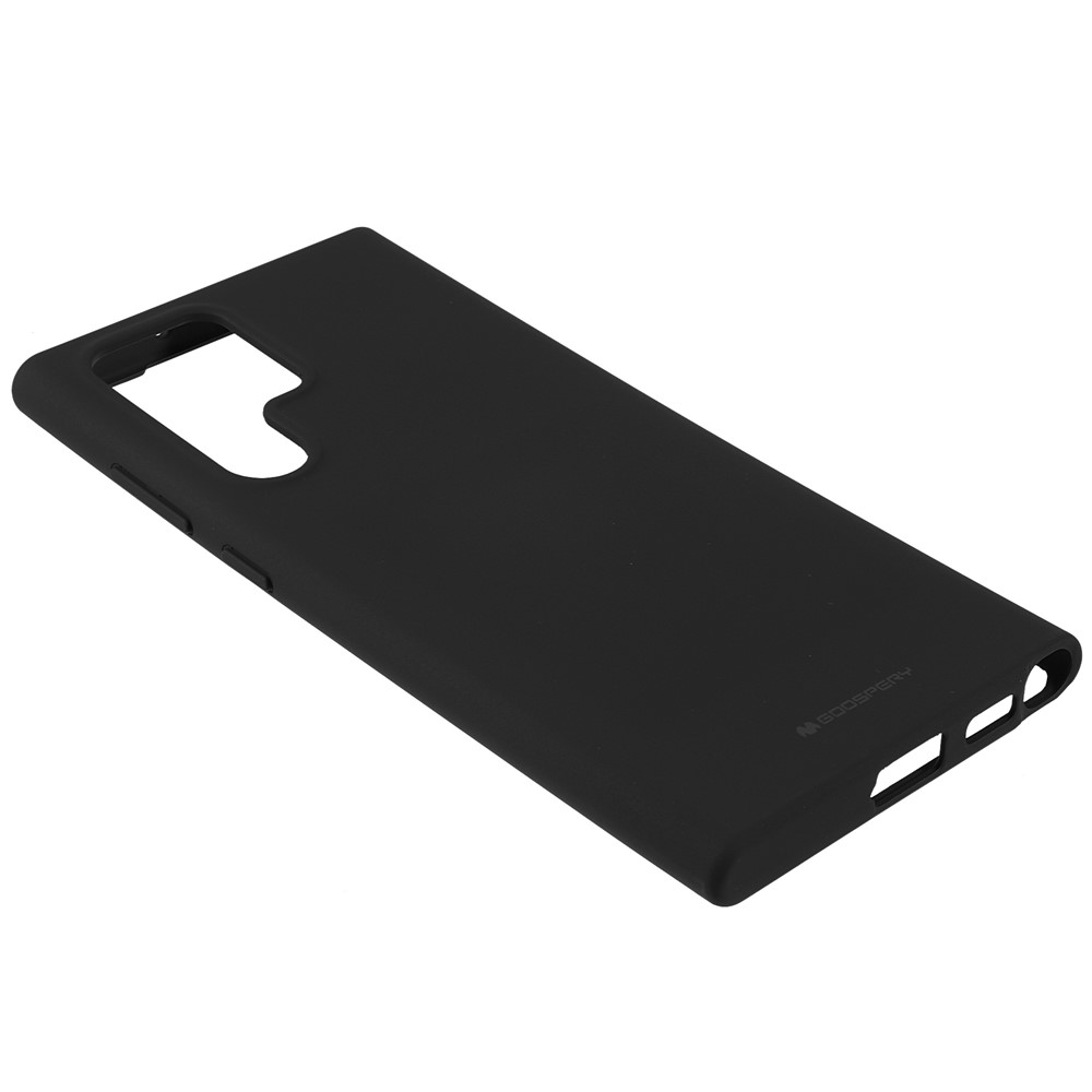 MERCURY GOOSPERY SOFT FEELING Series Matte Soft TPU Phone Covering Mobile Phone Case for Samsung Galaxy S22 Ultra 5G - Black-5