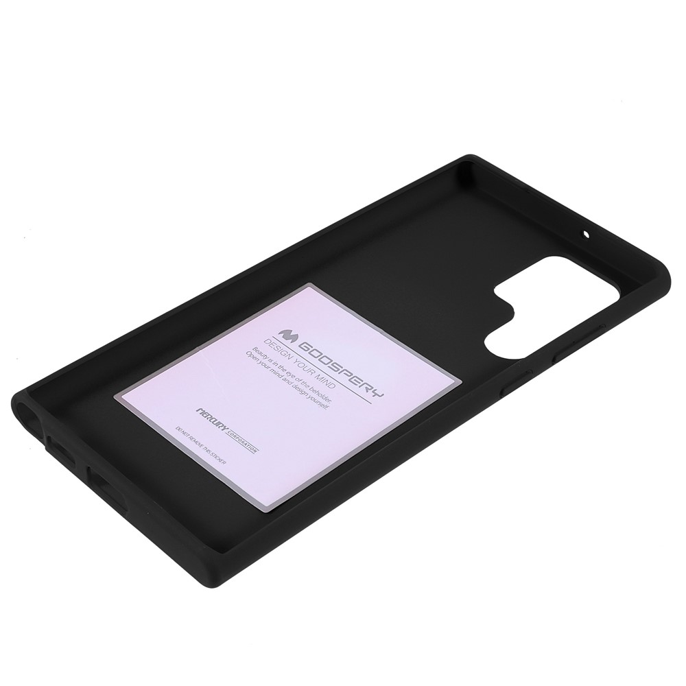 MERCURY GOOSPERY SOFT FEELING Series Matte Soft TPU Phone Covering Mobile Phone Case for Samsung Galaxy S22 Ultra 5G - Black-8