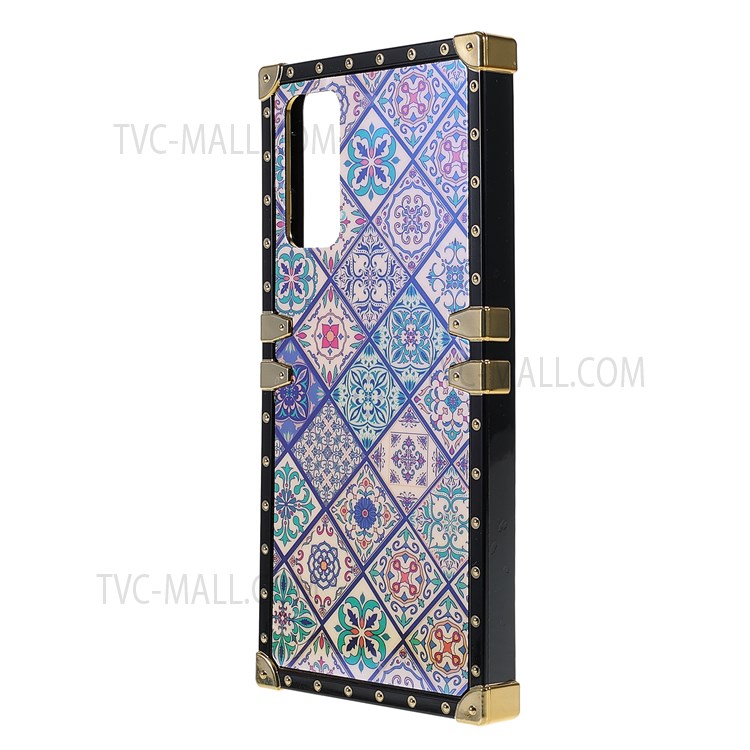 Glossy National Style Pattern Printing Shell Back Protector Electroplating Phone TPU Cover for Samsung Galaxy S20 FE 4G/5G/S20 Lite/S20 Fan Edition 4G/5G - Blue and White Porcelain-2