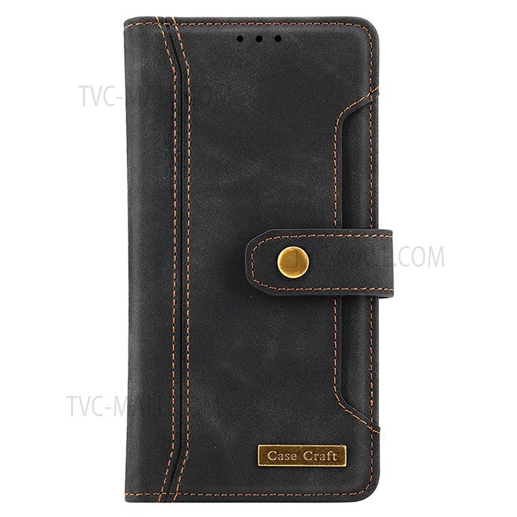 CASE CRAFT Stand Function Outer Card Slot Design Shockproof Leather Phone Cover Wallet Case for Samsung Galaxy A33 5G - Black-2